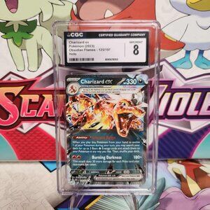 Pokemon Charizard ex 125/197 Holo - Obsidian Flames - CGC 8